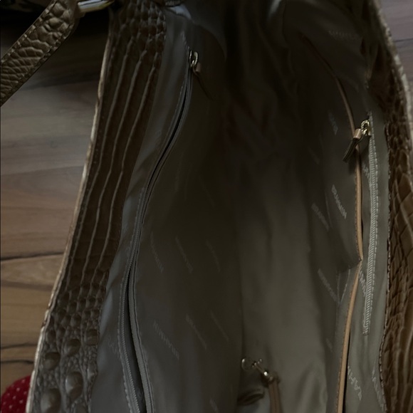 Brahmin Tan Crocodile-Embossed Shoulder Bag - Picture 5 of 5